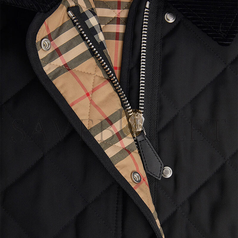 Bv*b*rry corduroy-trimmed quilted shell jacket 8078519